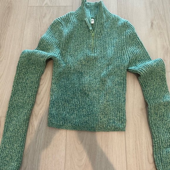 Aerie Green Ribbed Sweater - Picture 2 of 4